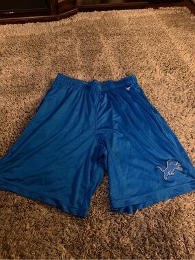 Nike Blue Men's Athletic Shorts with Lions Logo